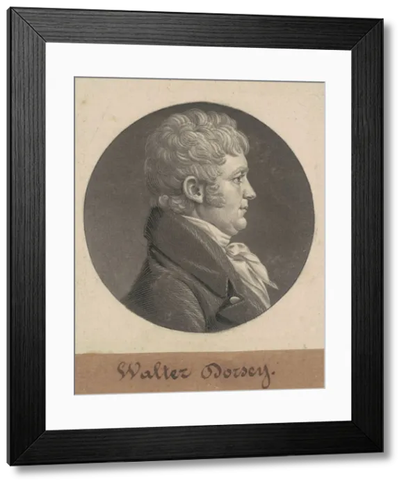 Framed Print : Walter Dorsey, 1804. Creator: Charles Balthazar Julien Fevret de Saint-Memin Framed Print : Walter Dorsey, 1804. Creator: Charles Balthazar Julien Fevret de Saint-Memin