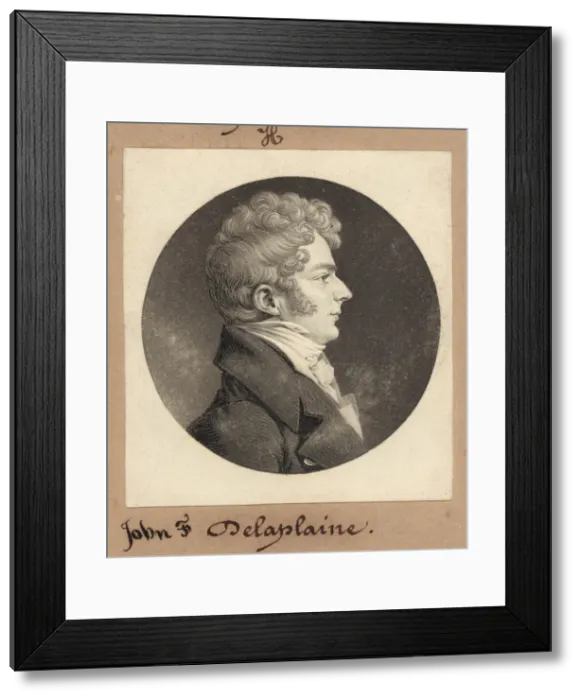 Framed Print : John F. Delaplaine, 1810. Creator: Charles Balthazar Julien Fevret de Saint-Mé Framed Print : John F. Delaplaine, 1810. Creator: Charles Balthazar Julien Fevret de Saint-Mé
