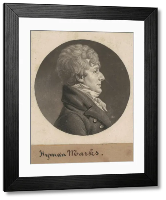 Framed Print : Hyman Marks, 1805. Creator: Charles Balthazar Julien Fevret de Saint-Memin Framed Print : Hyman Marks, 1805. Creator: Charles Balthazar Julien Fevret de Saint-Memin