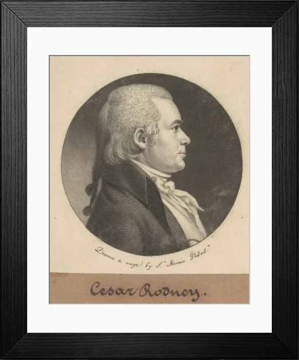 Framed Print : Caesar Augustus Rodney, 1800. Creator: Charles Balthazar Julien Fé Framed Print : Caesar Augustus Rodney, 1800. Creator: Charles Balthazar Julien Fé
