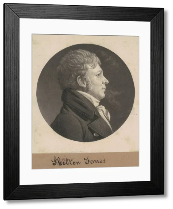 Framed Print : Skelton Jones, 1808. Creator: Charles Balthazar Julien Fevret de Saint-Memin Framed Print : Skelton Jones, 1808. Creator: Charles Balthazar Julien Fevret de Saint-Memin