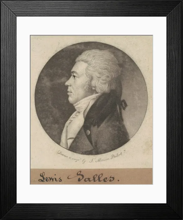 Framed Print : Lewis Salles, 1801. Creator: Charles Balthazar Julien Fevret de Saint-Memin Framed Print : Lewis Salles, 1801. Creator: Charles Balthazar Julien Fevret de Saint-Memin