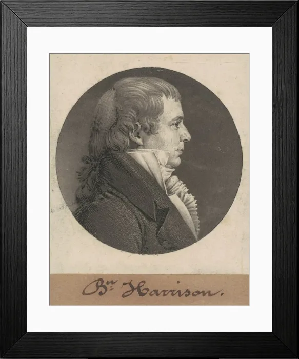 Framed Print : Benjamin Harrison, 1807. Creator: Charles Balthazar Julien Fevret de Saint-Mé Framed Print : Benjamin Harrison, 1807. Creator: Charles Balthazar Julien Fevret de Saint-Mé