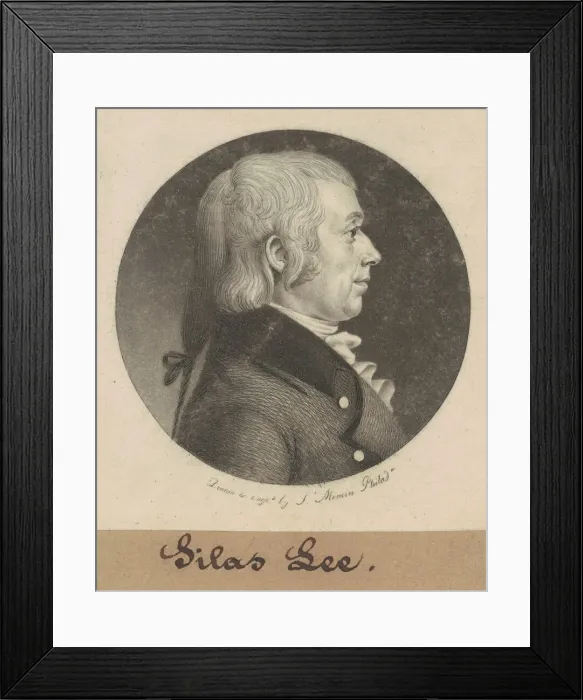 Framed Print : Silas Lee, 1799. Creator: Charles Balthazar Julien Fevret de Saint-Memin Framed Print : Silas Lee, 1799. Creator: Charles Balthazar Julien Fevret de Saint-Memin