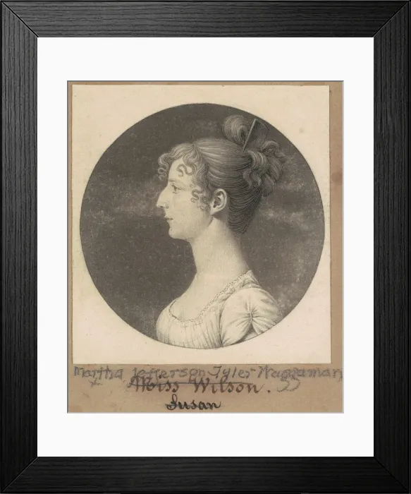 Framed Print : Martha Jefferson Tyler Waggaman, 1808. Creator: Charles Balthazar Julien Fé Framed Print : Martha Jefferson Tyler Waggaman, 1808. Creator: Charles Balthazar Julien Fé