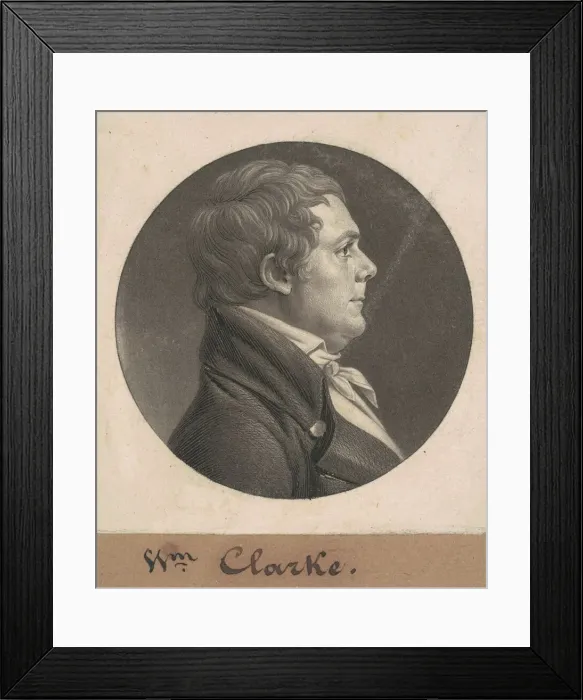 Framed Print : William Clark, 1807. Creator: Charles Balthazar Julien Fevret de Saint-Memin Framed Print : William Clark, 1807. Creator: Charles Balthazar Julien Fevret de Saint-Memin