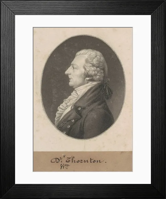Framed Print : William Thornton, 1804. Creator: Charles Balthazar Julien Fevret de Saint-Memin Framed Print : William Thornton, 1804. Creator: Charles Balthazar Julien Fevret de Saint-Memin