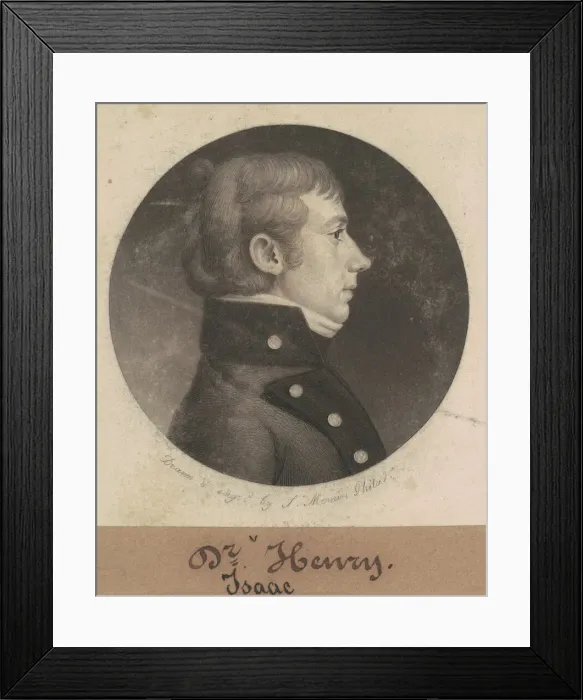 Framed Print : Isaac Henry, 1802. Creator: Charles Balthazar Julien Fevret de Saint-Memin Framed Print : Isaac Henry, 1802. Creator: Charles Balthazar Julien Fevret de Saint-Memin