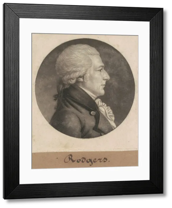 Framed Print : Rodgers, 1802. Creator: Charles Balthazar Julien Fevret de Saint-Memin Framed Print : Rodgers, 1802. Creator: Charles Balthazar Julien Fevret de Saint-Memin