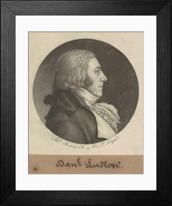 Framed Print : Daniel Ludlow, 1798. Creator: Charles Balthazar Julien Fevret de Saint-Memin Framed Print : Daniel Ludlow, 1798. Creator: Charles Balthazar Julien Fevret de Saint-Memin