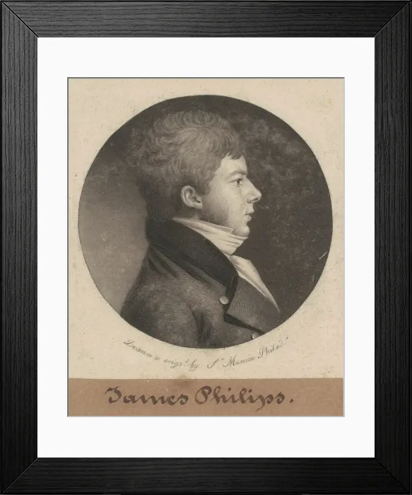 Framed Print : James Philips, 1802. Creator: Charles Balthazar Julien Fevret de Saint-Memin Framed Print : James Philips, 1802. Creator: Charles Balthazar Julien Fevret de Saint-Memin