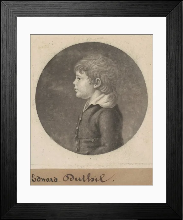 Framed Print : Edward Dutilh, 1802. Creator: Charles Balthazar Julien Fevret de Saint-Memin Framed Print : Edward Dutilh, 1802. Creator: Charles Balthazar Julien Fevret de Saint-Memin