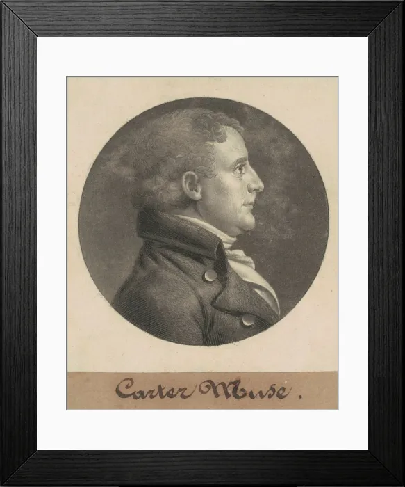 Framed Print : Edward Carter, 1805. Creator: Charles Balthazar Julien Fevret de Saint-Memin Framed Print : Edward Carter, 1805. Creator: Charles Balthazar Julien Fevret de Saint-Memin