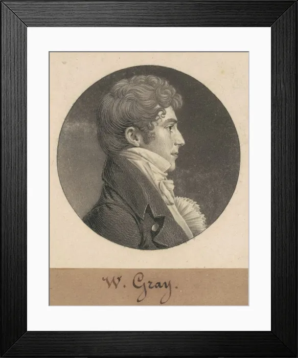 Framed Print : William Gray, 1809. Creator: Charles Balthazar Julien Fevret de Saint-Memin Framed Print : William Gray, 1809. Creator: Charles Balthazar Julien Fevret de Saint-Memin
