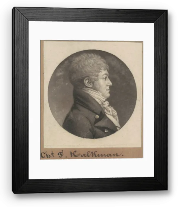 Framed Print : Charles F. Kalkman, 1803. Creator: Charles Balthazar Julien Fevret de Saint-Mé Framed Print : Charles F. Kalkman, 1803. Creator: Charles Balthazar Julien Fevret de Saint-Mé