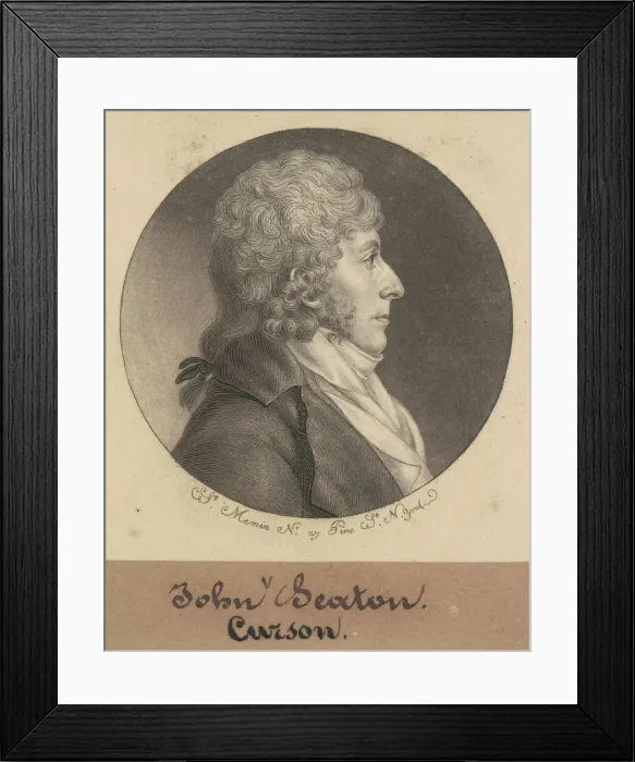 Framed Print : John Curzon Seton, 1798. Creator: Charles Balthazar Julien Fevret de Saint-Mé Framed Print : John Curzon Seton, 1798. Creator: Charles Balthazar Julien Fevret de Saint-Mé