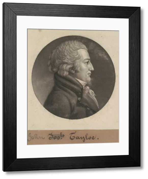 Framed Print : John Tayloe III, 1806. Creator: Charles Balthazar Julien Fevret de Saint-Memin Framed Print : John Tayloe III, 1806. Creator: Charles Balthazar Julien Fevret de Saint-Memin