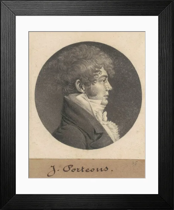 Framed Print : John Porteous, 1809. Creator: Charles Balthazar Julien Fevret de Saint-Memin Framed Print : John Porteous, 1809. Creator: Charles Balthazar Julien Fevret de Saint-Memin