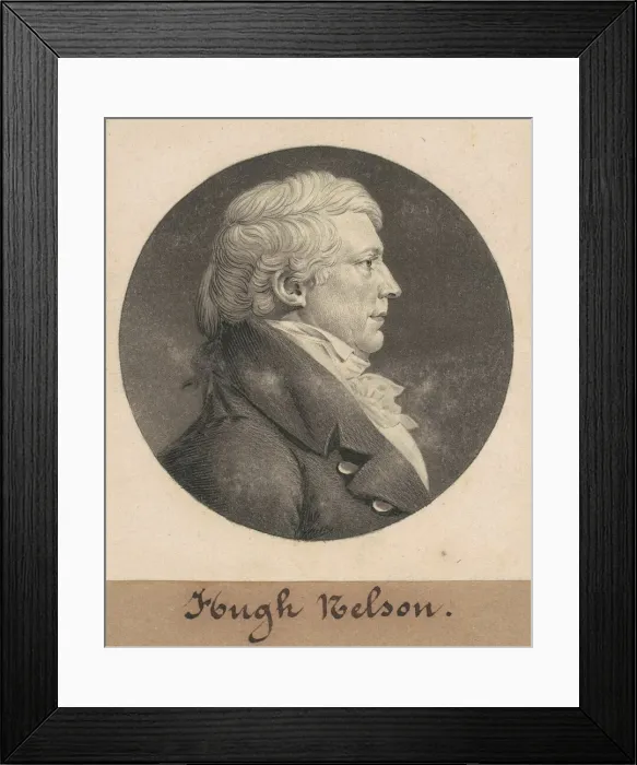 Framed Print : Francis Nelson, 1808. Creator: Charles Balthazar Julien Fevret de Saint-Memin Framed Print : Francis Nelson, 1808. Creator: Charles Balthazar Julien Fevret de Saint-Memin