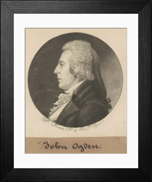 Framed Print : David A. Ogden, 1798. Creator: Charles Balthazar Julien Fevret de Saint-Memin Framed Print : David A. Ogden, 1798. Creator: Charles Balthazar Julien Fevret de Saint-Memin
