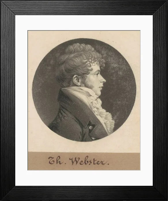 Framed Print : Thomas Webster, 1809. Creator: Charles Balthazar Julien Fevret de Saint-Memin Framed Print : Thomas Webster, 1809. Creator: Charles Balthazar Julien Fevret de Saint-Memin