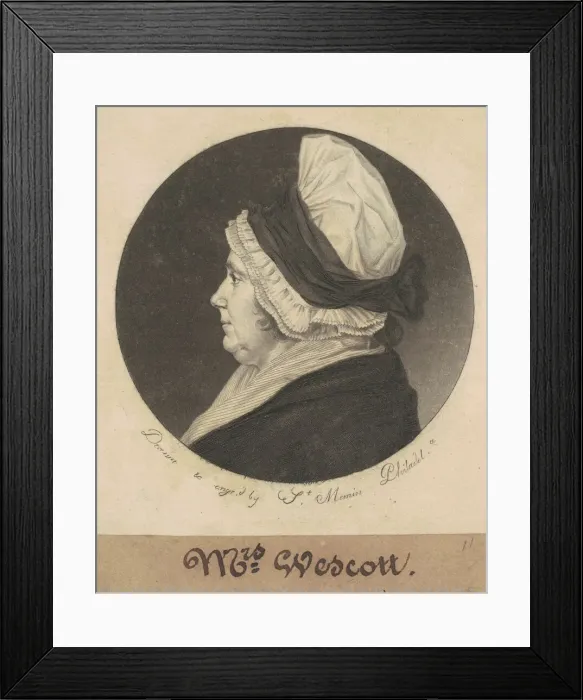 Framed Print : Patience Story Wescott, 1798. Creator: Charles Balthazar Julien Fé Framed Print : Patience Story Wescott, 1798. Creator: Charles Balthazar Julien Fé