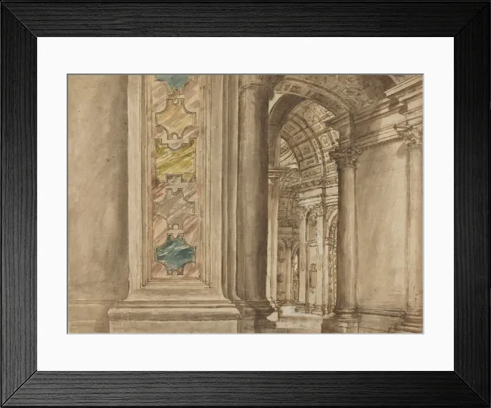 Framed Print : The Interior of Saint Peter s, Rome, first quarter 17th century. Creator: Unknown Framed Print : The Interior of Saint Peter s, Rome, first quarter 17th century. Creator: Unknown