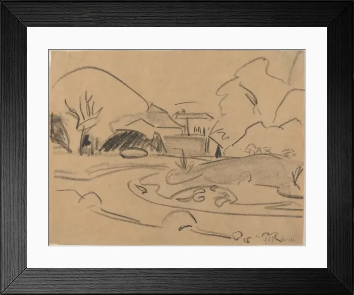 Framed Print : Footpaths and Pavilion in the Dresden Grosser Garten, c. 1909. Creator: Ernst Kirchner Framed Print : Footpaths and Pavilion in the Dresden Grosser Garten, c. 1909. Creator: Ernst Kirchner