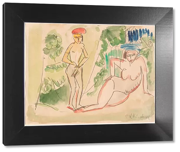 Two Bathers near the Woods, 1910  /  1911. Creator: Ernst Kirchner