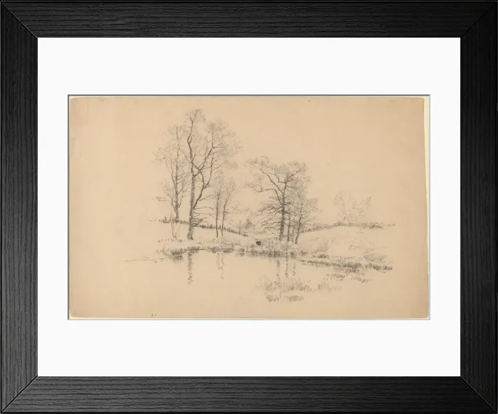 Framed Print : Meadow Pond, New York. Creator: Charles Frederick William Mielatz Framed Print : Meadow Pond, New York. Creator: Charles Frederick William Mielatz