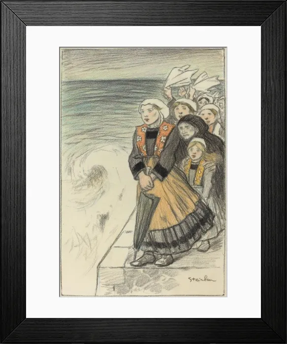 Framed Print : Sailors Wives, 1896. Creator: Theophile Alexandre Steinlen Framed Print : Sailors Wives, 1896. Creator: Theophile Alexandre Steinlen