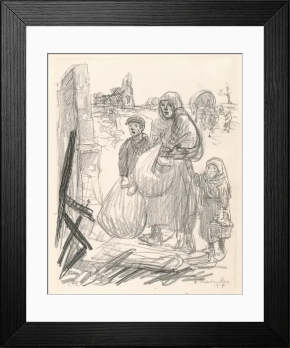 Framed Print : C est ici, chez nous!, 1916. Creator: Theophile Alexandre Steinlen Framed Print : C est ici, chez nous!, 1916. Creator: Theophile Alexandre Steinlen