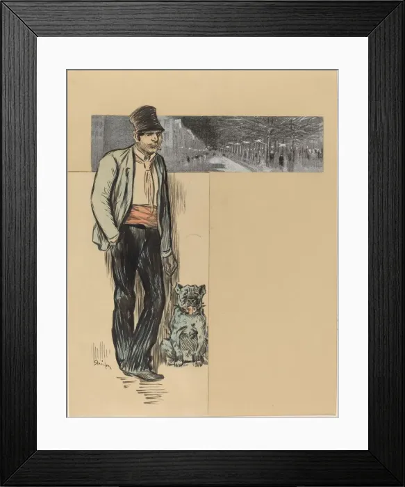 Framed Print : To the Village, late 19th-early 20th century. Creator: Theophile Alexandre Steinlen Framed Print : To the Village, late 19th-early 20th century. Creator: Theophile Alexandre Steinlen