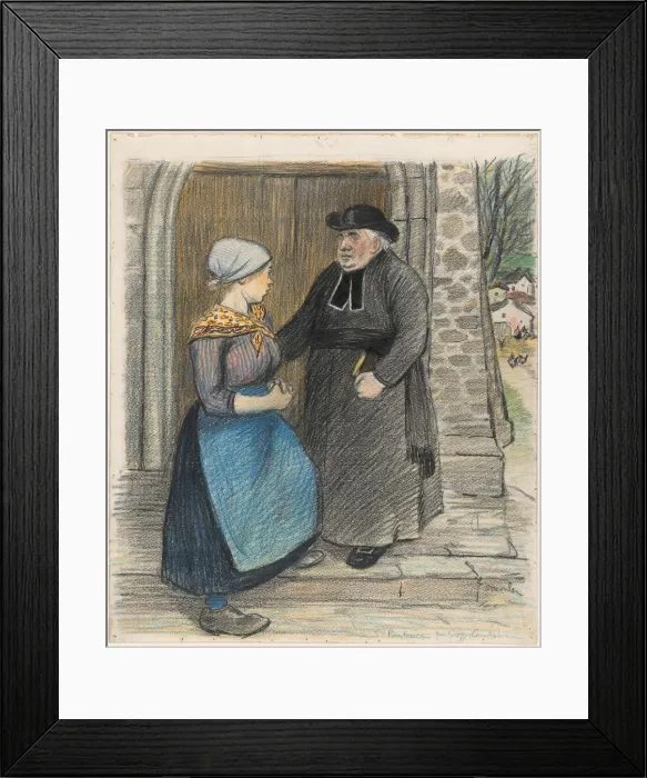 Framed Print : Penitence, 1899. Creator: Theophile Alexandre Steinlen Framed Print : Penitence, 1899. Creator: Theophile Alexandre Steinlen
