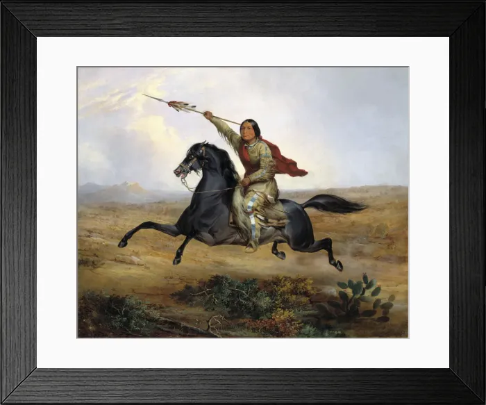 Framed Print : Ko-rak-koo-kiss, a Towoccono Warrior, 1844. Creator: John Mix Stanley Framed Print : Ko-rak-koo-kiss, a Towoccono Warrior, 1844. Creator: John Mix Stanley