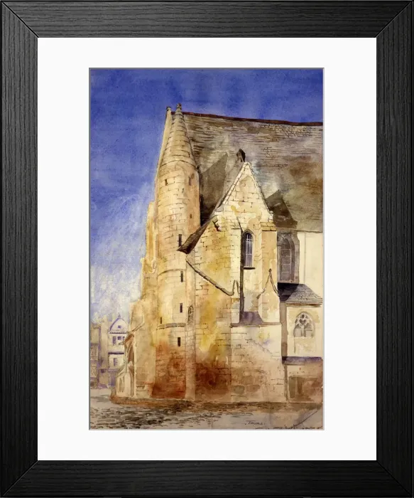 Framed Print : Old Church, Tours, France, 1880. Creator: Cass Gilbert Framed Print : Old Church, Tours, France, 1880. Creator: Cass Gilbert