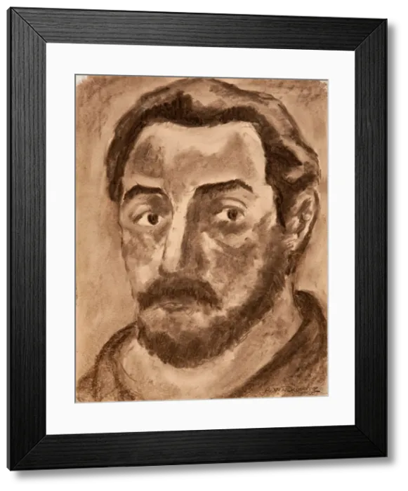 Framed Print : Head Of A Man, 1900. Creator: Abraham Walkowitz Framed Print : Head Of A Man, 1900. Creator: Abraham Walkowitz