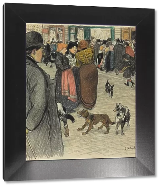 Watching the Crowd, late 19th-early 20th century. Creator: Theophile Alexandre Steinlen