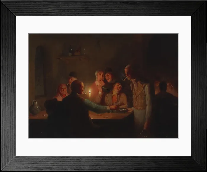 Framed Print : Dutch Tavern Scene, 1846. Creator: Johan Mengels Culverhouse Framed Print : Dutch Tavern Scene, 1846. Creator: Johan Mengels Culverhouse
