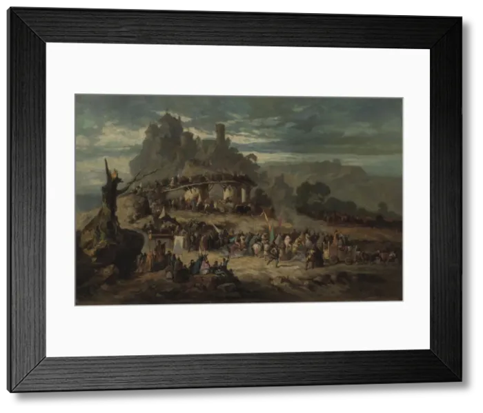 Framed Print : The Departure of the Crusaders, 1863. Creator: Victor Nehlig Framed Print : The Departure of the Crusaders, 1863. Creator: Victor Nehlig