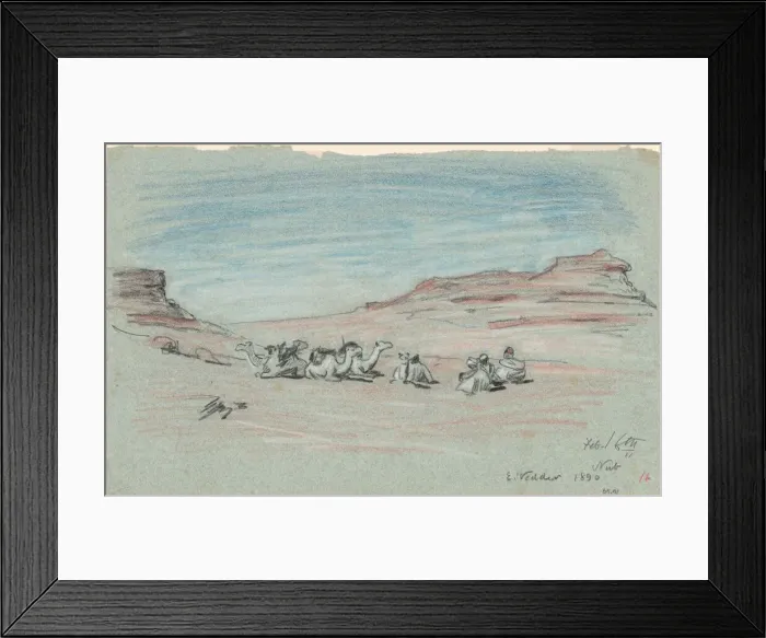 Framed Print : Nile Journey, No. 20, 1890. Creator: Elihu Vedder Framed Print : Nile Journey, No. 20, 1890. Creator: Elihu Vedder