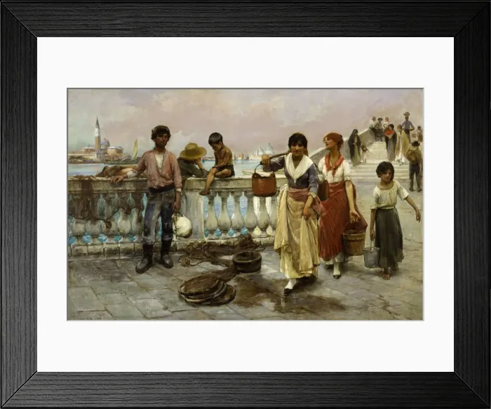 Framed Print : Water Carriers, Venice, 1884. Creator: Frank Duveneck Framed Print : Water Carriers, Venice, 1884. Creator: Frank Duveneck