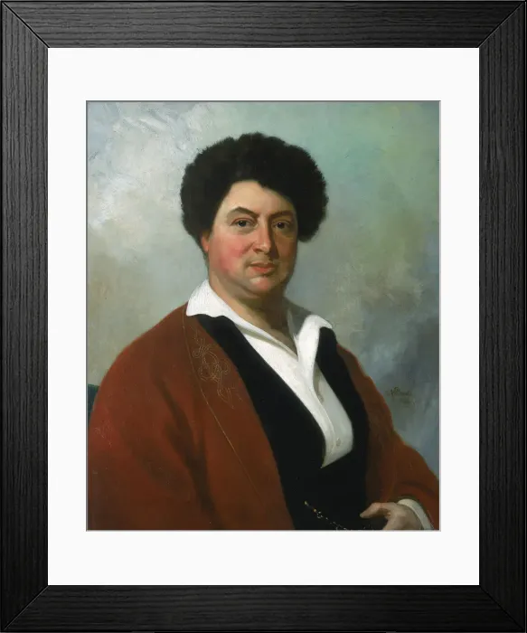 Framed Print : Portrait of Alexandre Dumas, 1855. Creator: William Henry Powell Framed Print : Portrait of Alexandre Dumas, 1855. Creator: William Henry Powell