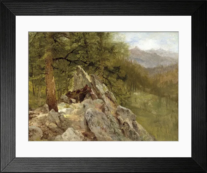 Framed Print : Western Landscape, 1870. Creator: John Frederick Kensett Framed Print : Western Landscape, 1870. Creator: John Frederick Kensett