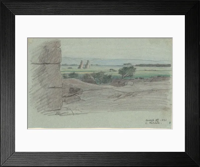 Framed Print : Nile Journey, No. 15, 1890. Creator: Elihu Vedder Framed Print : Nile Journey, No. 15, 1890. Creator: Elihu Vedder