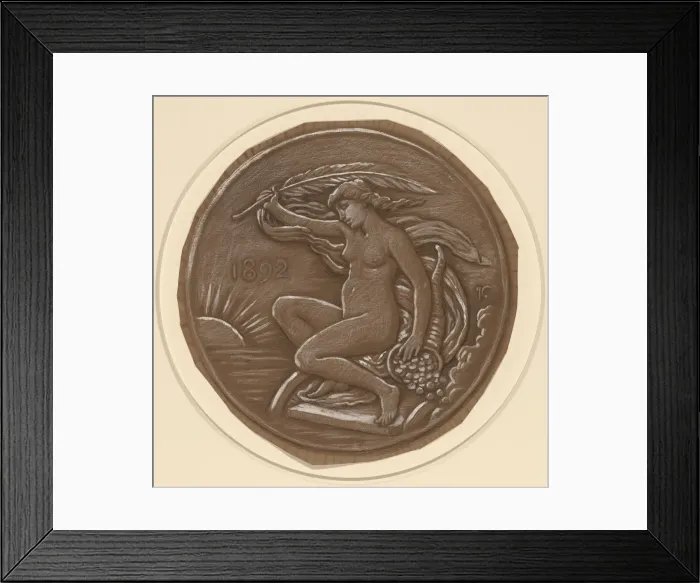 Framed Print : Drawing for Star of Fortune, 1892. Creator: Elihu Vedder Framed Print : Drawing for Star of Fortune, 1892. Creator: Elihu Vedder