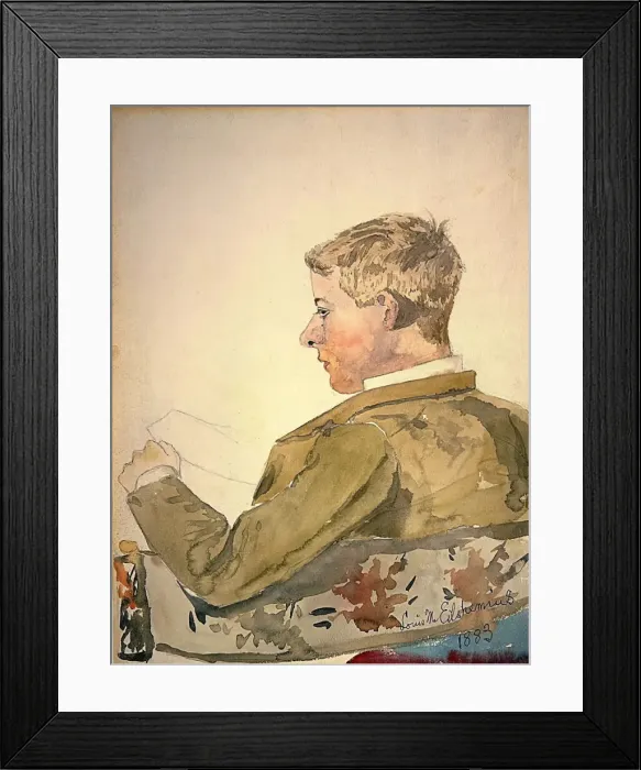 Framed Print : Portrait Of Fellow Student At Cornell, 1883. Creator: Louis Michel Eilshemius Framed Print : Portrait Of Fellow Student At Cornell, 1883. Creator: Louis Michel Eilshemius