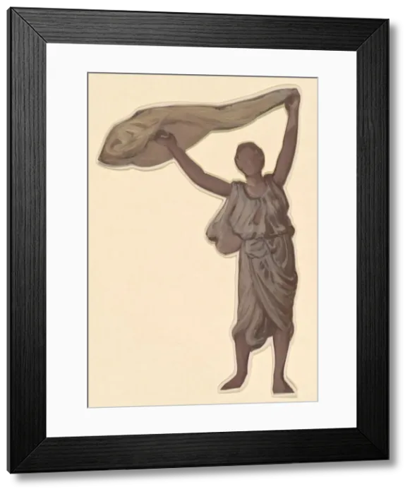 Framed Print : Study for Greek Girls Bathing, c. 1872. Creator: Elihu Vedder Framed Print : Study for Greek Girls Bathing, c. 1872. Creator: Elihu Vedder