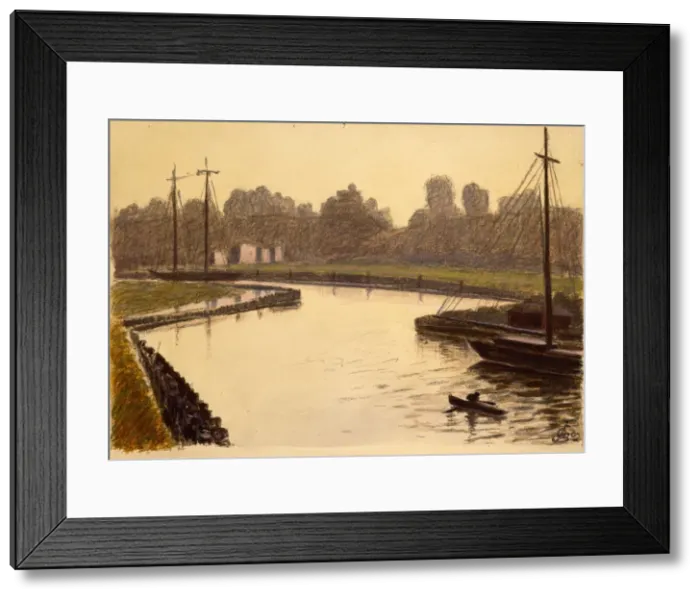 Framed Print : (Untitled), 1902. Creator: Oscar Bluemner Framed Print : (Untitled), 1902. Creator: Oscar Bluemner