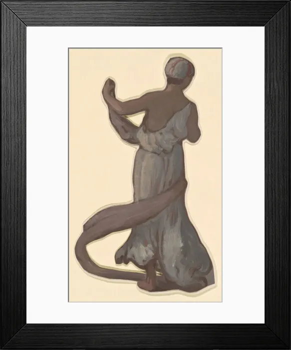 Framed Print : Study for Greek Girls Bathing, c. 1872. Creator: Elihu Vedder Framed Print : Study for Greek Girls Bathing, c. 1872. Creator: Elihu Vedder
